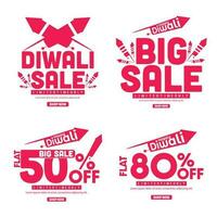 Diwali Verkauf Angebot Rabatt mit festlich Elemente. können Sein benutzt zum Banner, Gruß Karten, Plakate usw vektor