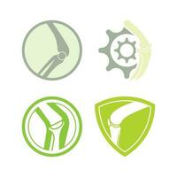Gelenkknochen-Vektor-Logo-Design für orthopädische Kliniken vektor