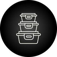 Vektorsymbol für Lebensmittelbehälter aus Kunststoff vektor