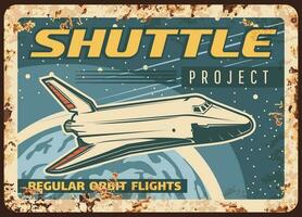 shuttle projekt vektor rostig metall tallrik rymdskepp