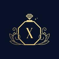 Vektor Prämie luxuriös Parfüm Logo x