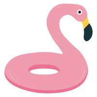 flamingo simning ringa. vektor platt illustration