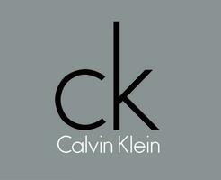 calvin klein logotyp symbol varumärke kläder med namn design mode vektor illustration med grå bakgrund