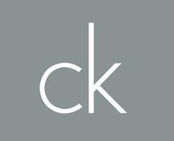 calvin klein logotyp varumärke kläder symbol vit design mode vektor illustration med grå bakgrund