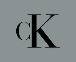 Calvin klein Marke Kleider Logo Symbol schwarz Design Mode Vektor Illustration mit grau Hintergrund