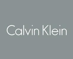calvin klein varumärke kläder logotyp symbol namn vit design mode vektor illustration med grå bakgrund