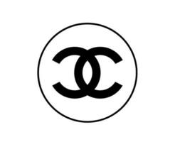 Chanel Marke Kleider Symbol Logo schwarz Design Mode Vektor Illustration