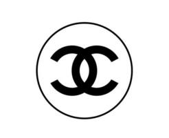 chanel varumärke kläder symbol logotyp svart design mode vektor illustration