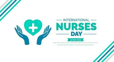 internationell sjuksköterskor dag bakgrund eller baner design mall berömd i 12 Maj. vektor