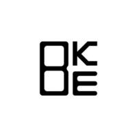 bke Brief Logo kreatives Design mit Vektorgrafik, bke einfaches und modernes Logo. vektor