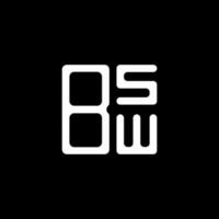 bsw brev logotyp kreativ design med vektor grafisk, bsw enkel och modern logotyp.