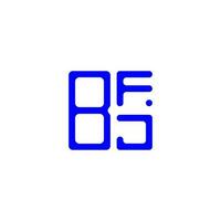 bfj Brief Logo kreatives Design mit Vektorgrafik, bfj einfaches und modernes Logo. vektor