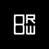 brw brev logotyp kreativ design med vektor grafisk, brw enkel och modern logotyp.