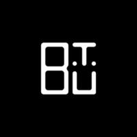 kreatives design des btu-buchstabenlogos mit vektorgrafik, btu-einfaches und modernes logo. vektor