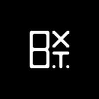 bxt-Buchstaben-Logo kreatives Design mit Vektorgrafik, bxt-einfaches und modernes Logo. vektor