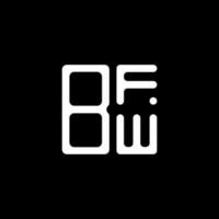 bfw Brief Logo kreatives Design mit Vektorgrafik, bfw einfaches und modernes Logo. vektor