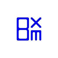 bxm Brief Logo kreatives Design mit Vektorgrafik, bxm einfaches und modernes Logo. vektor