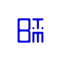 kreatives Design des BTM-Buchstabenlogos mit Vektorgrafik, BTM-einfaches und modernes Logo. vektor