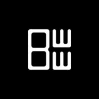 bww brev logotyp kreativ design med vektor grafisk, bww enkel och modern logotyp.