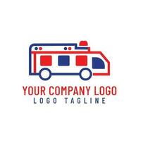 ambulans logotyp design. vektor