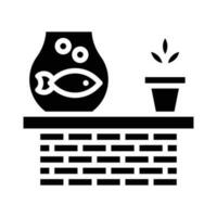 Aquarium Vektor solide Symbol . . einfach Lager Illustration Lager