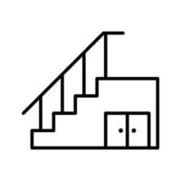 Treppe Vektor Gliederung Symbol . . einfach Lager Illustration Lager