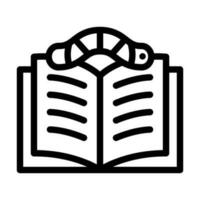 Bücherwurm Symbol Design vektor