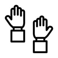 Hand-Icon-Design heben vektor