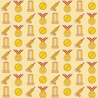 cricket tema mönster bakgrund i gul och rosa Färg. vektor