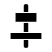 Symboldesign für horizontale Ausrichtung vektor