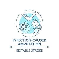 infektion-orsakad amputation koncept ikon vektor