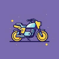 motorcykel vektor illustration. motorcykel halvt ansikte med många detaljer