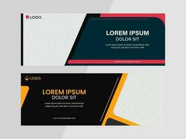 Werbung Banner oder Header Design mit Raum zum Text oder Bild im zwei Farbe Optionen. vektor