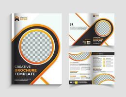 kreativ Bifold Broschüre Design mit modern gestalten vektor