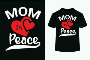 Mama ist Liebe Frieden Typografie T-Shirt design.eps vektor