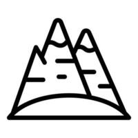 Kunst Berge Symbol Gliederung Vektor. Polen Land vektor