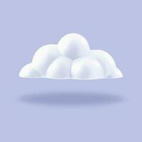 schön Weiß Wolke im 3d Illustration auf lila Hintergrund vektor
