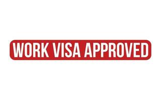 rot Arbeit Visa genehmigt Gummi Briefmarke Siegel Vektor