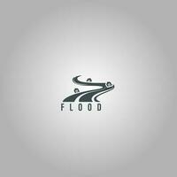 Flut Symbol Logo Vektor