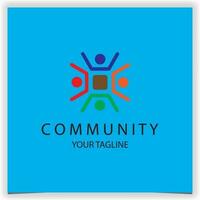 Community People Logo Premium eleganter Vorlagenvektor eps 10 vektor
