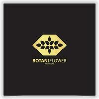 Luxus Gold Botanik Blatt Blume Ornament Jahrgang Logo Prämie elegant Vorlage Vektor eps 10