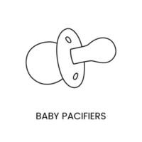 Baby Schnuller Symbol Linie im Vektor, Illustration zum online Geschäft von Baby Waren. vektor