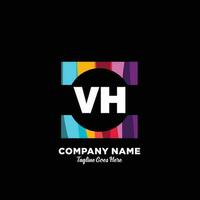 vh Initiale Logo mit bunt Vorlage Vektor. vektor