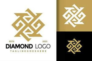 brev x diamant Smycken logotyp vektor ikon illustration