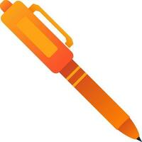 Stift Vektor Illustration . Stift Symbol zum Design Über Ausbildung, Schule, Büro, Schreibwaren oder Buch. Orange Stift zum Dekoration oder Ornament. zurück zu Schule Grafik Ressource