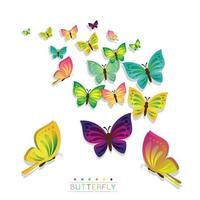 buntes Schmetterlingsdesign vektor
