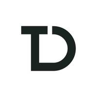 td Monogramm Logo Vektor Design Illustration