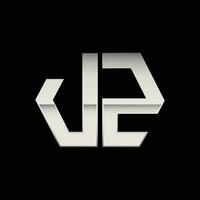 v 2 monogram, logotyp ikon vektor design illustration