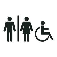 Toilette Zeichen Symbol Vektor Design Illustration