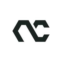 Initiale Brief m c Logo oder cc Logo Vektor Design